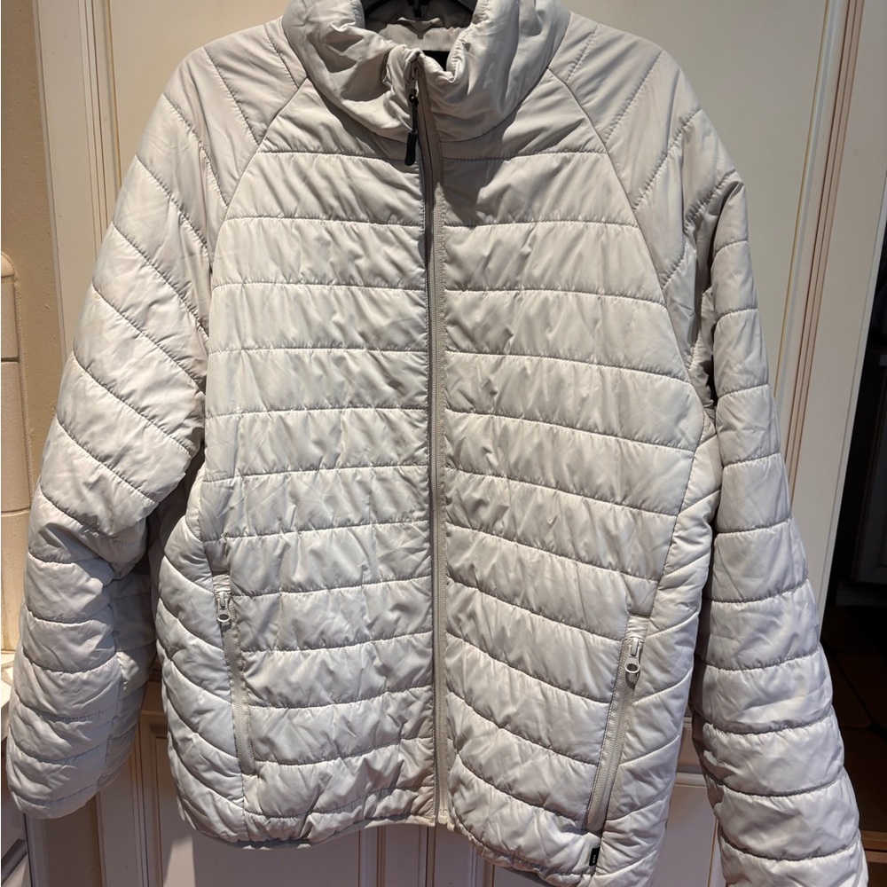 RSQ Men’s Puffer Jacket - Light Gray size XL front zipper pockets